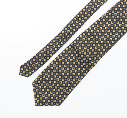 Principles  Mens Multicoloured Geometric Silk Pointed Tie One Size