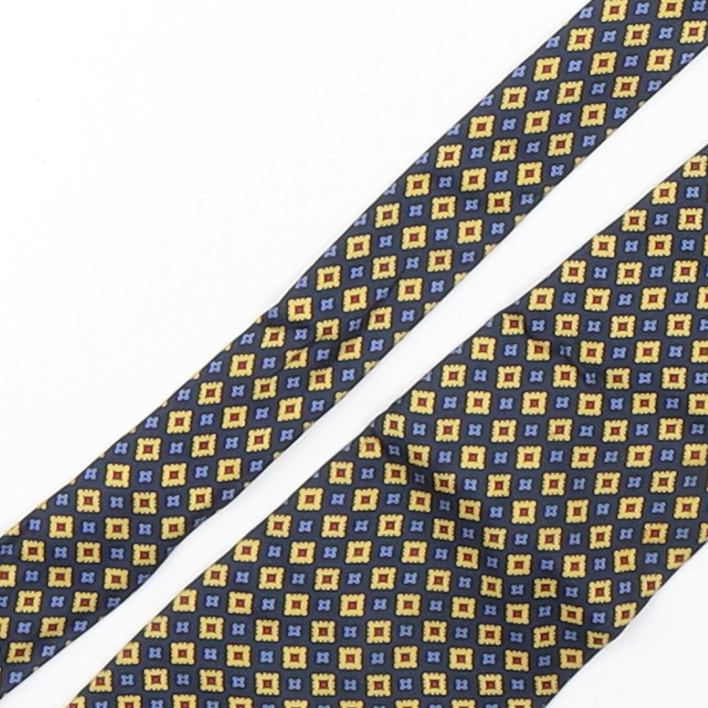 Principles  Mens Multicoloured Geometric Silk Pointed Tie One Size
