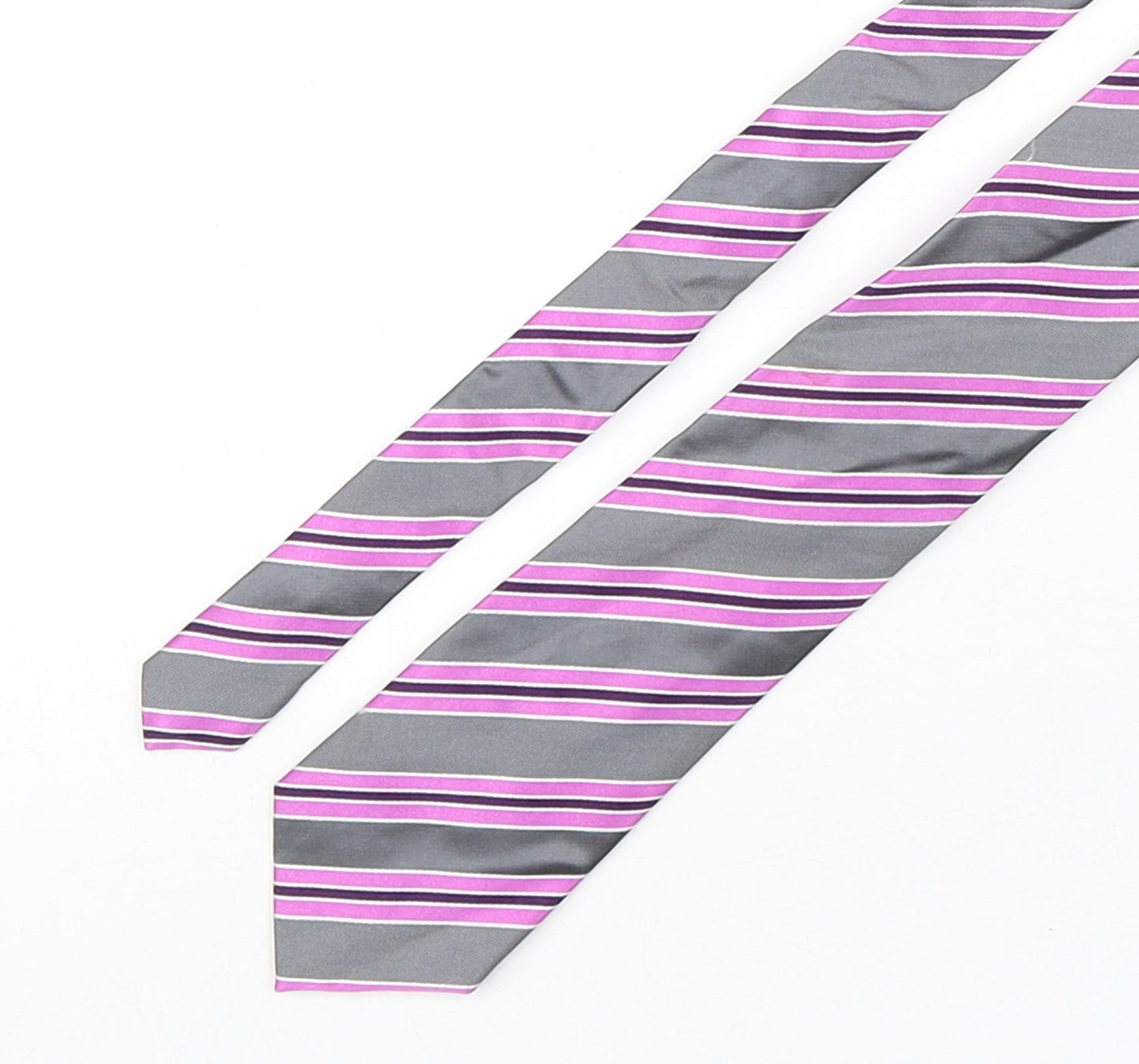 NEXT Mens Multicoloured Striped Silk Pointed Tie One Size