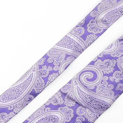 Paul Williams  Mens Purple Paisley Silk Pointed Tie One Size