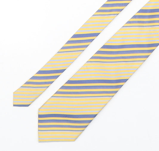 Soprano Mens Multicoloured Striped Silk Pointed Tie One Size