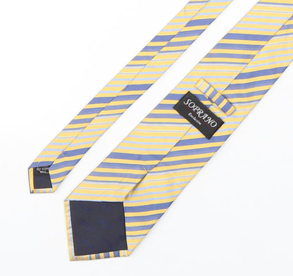 Soprano Mens Multicoloured Striped Silk Pointed Tie One Size