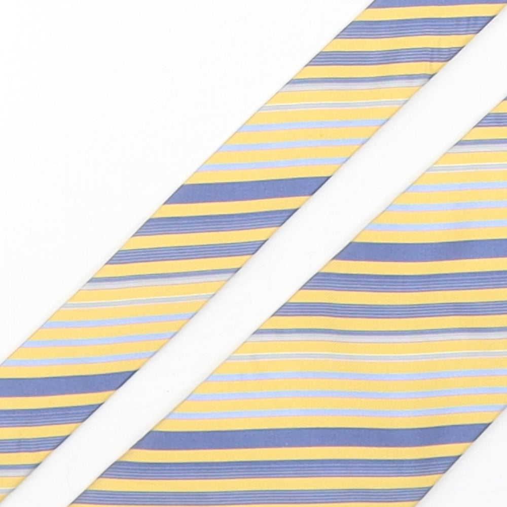 Soprano Mens Multicoloured Striped Silk Pointed Tie One Size
