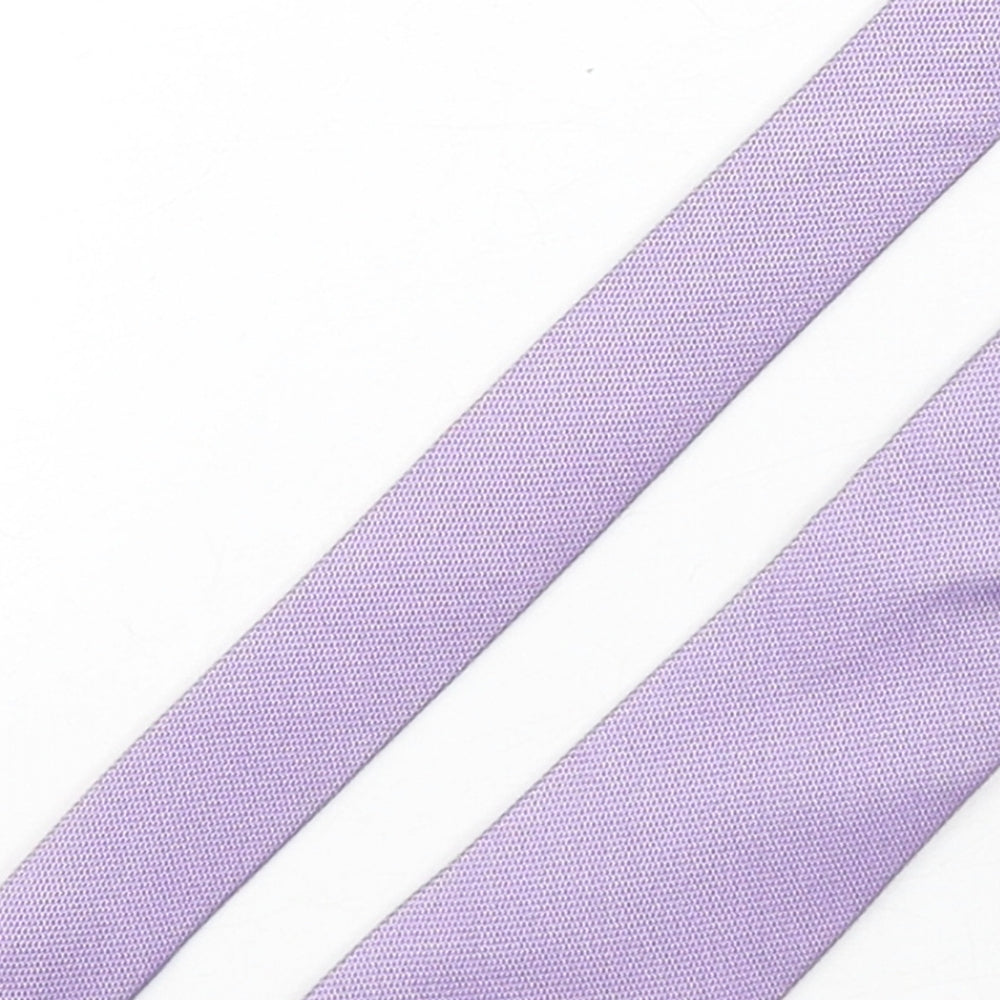 Mens Blazer Purple Geometric  Pointed Tie