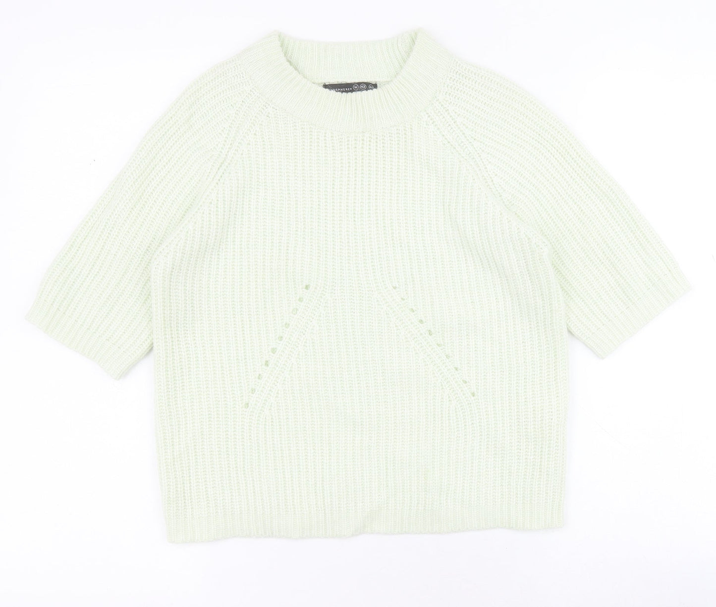 Primark Womens Green Round Neck  Viscose Pullover Jumper Size 14