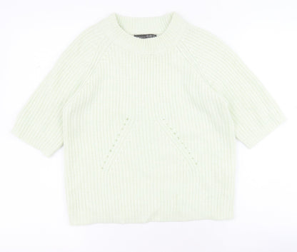 Primark Womens Green Round Neck  Viscose Pullover Jumper Size 14