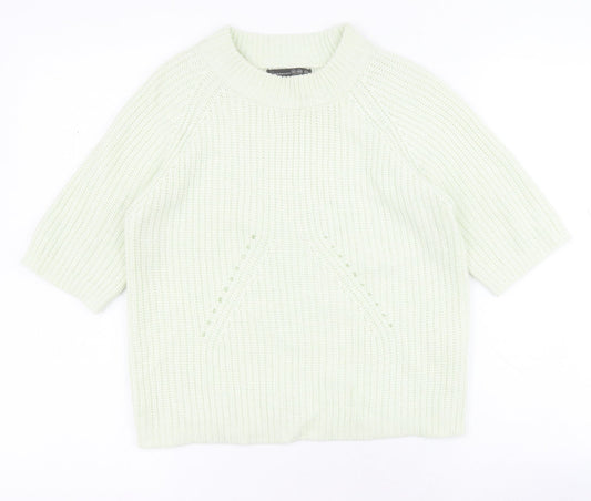 Primark Womens Green Round Neck  Viscose Pullover Jumper Size 14
