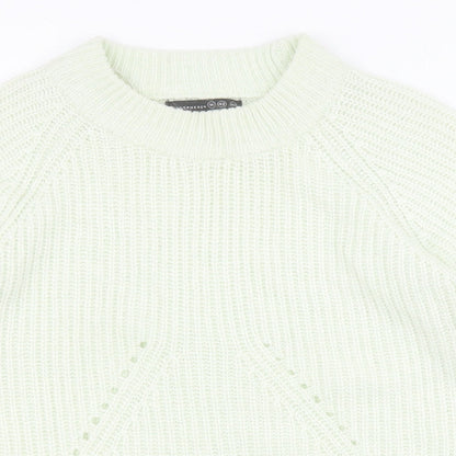 Primark Womens Green Round Neck  Viscose Pullover Jumper Size 14