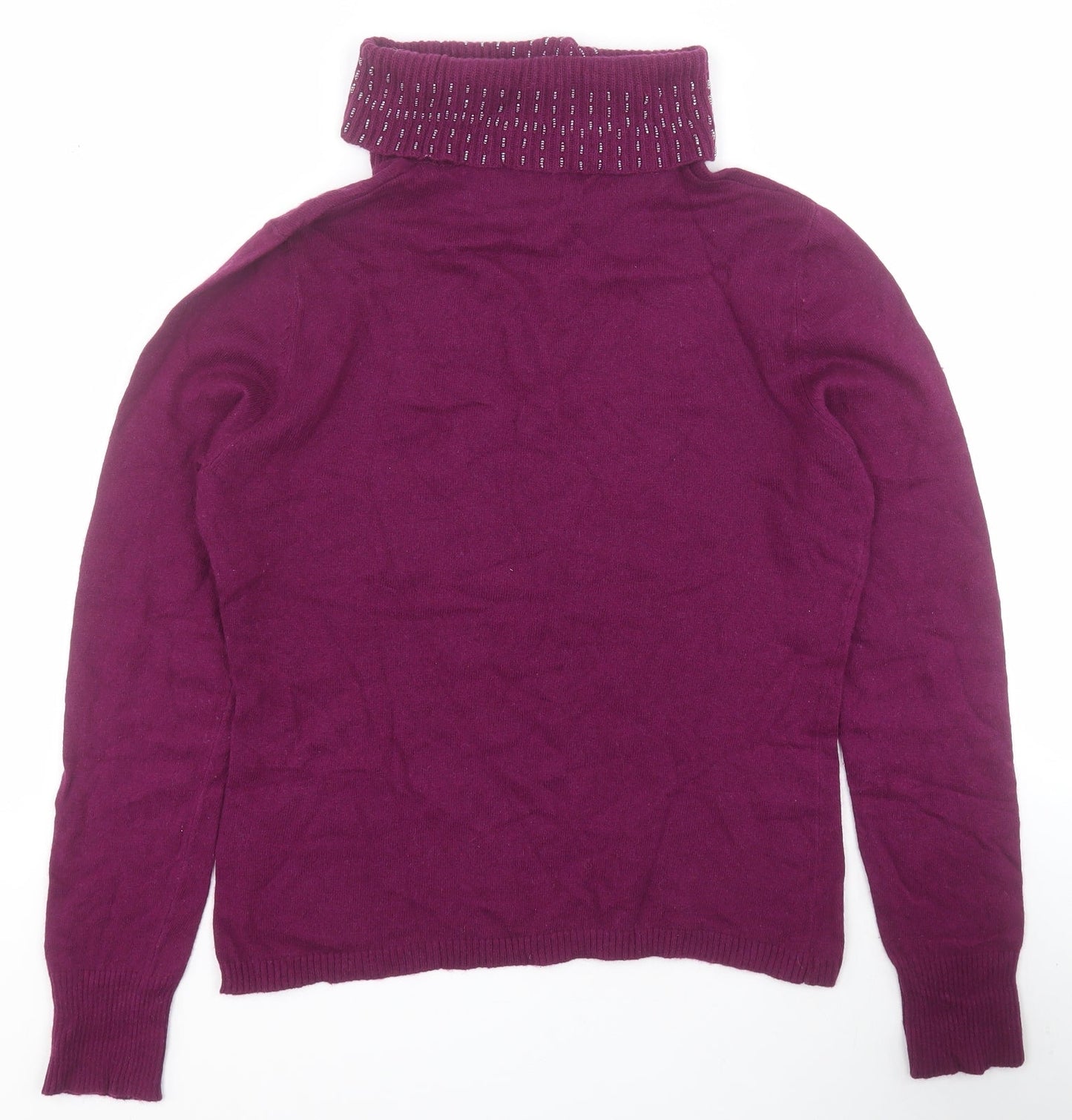 Gerry Weber Womens Purple Roll Neck  Viscose Pullover Jumper Size 8