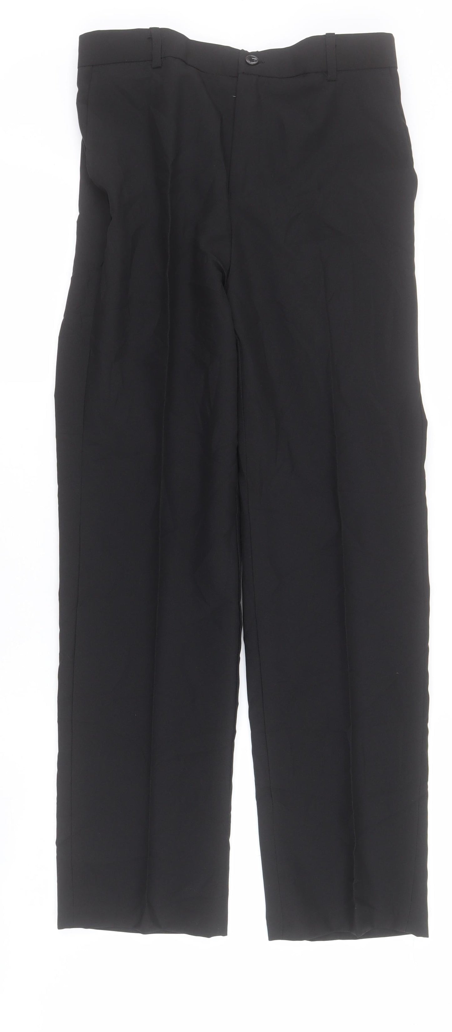 Shiny Penny Womens Black  Polyester Dress Pants Trousers Size 14 L26 in Regular Zip