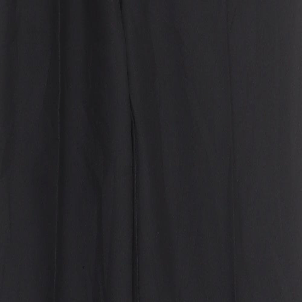 Shiny Penny Womens Black  Polyester Dress Pants Trousers Size 14 L26 in Regular Zip