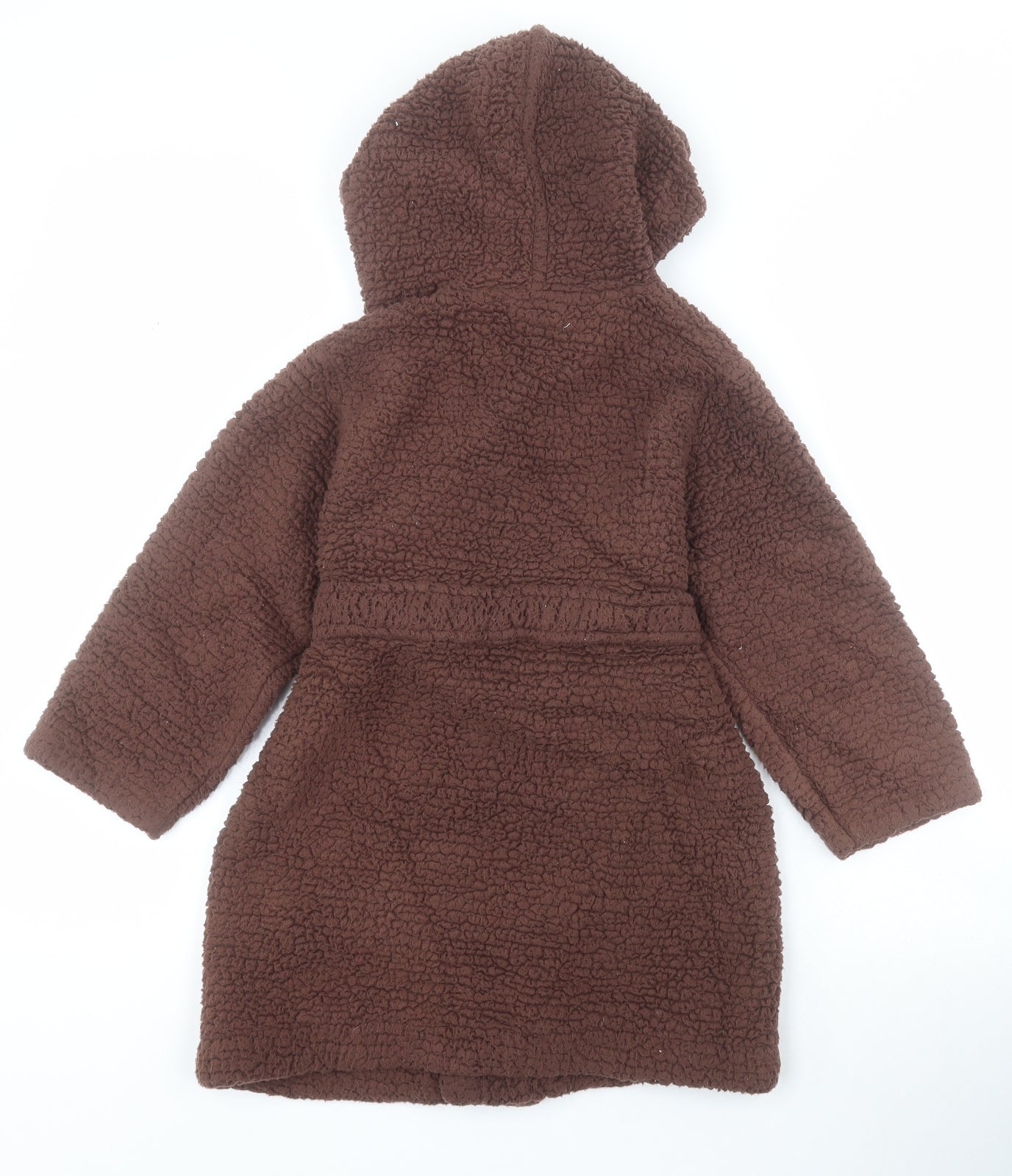 Bluezoo Boys Brown  Polyester  Robe Size 3-4 Years  Tie - Ears on hood