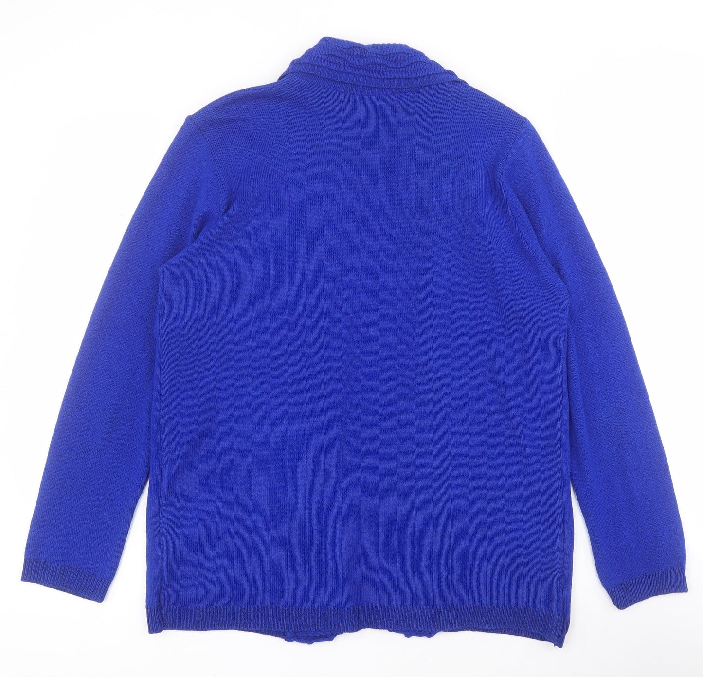 Envy Womens Blue Round Neck  Acrylic Pullover Jumper Size M   - M / L
