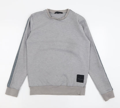 HERMANO Mens Grey  Polyester Pullover Sweatshirt Size S