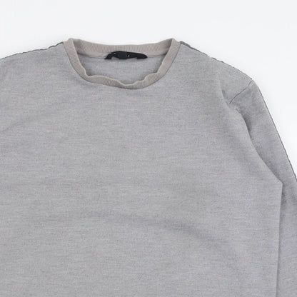 HERMANO Mens Grey  Polyester Pullover Sweatshirt Size S