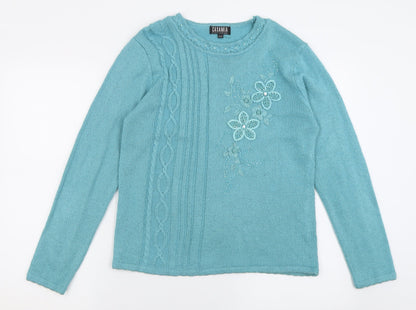 Womens UK Size S Casamia Blue Pullover Jumper