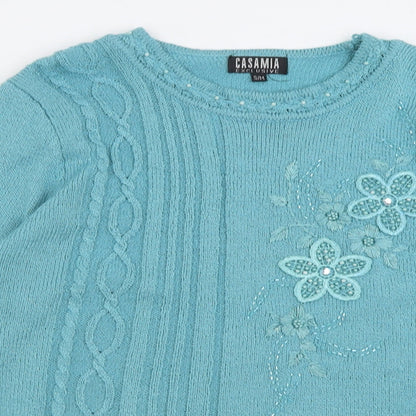 Womens UK Size S Casamia Blue Pullover Jumper