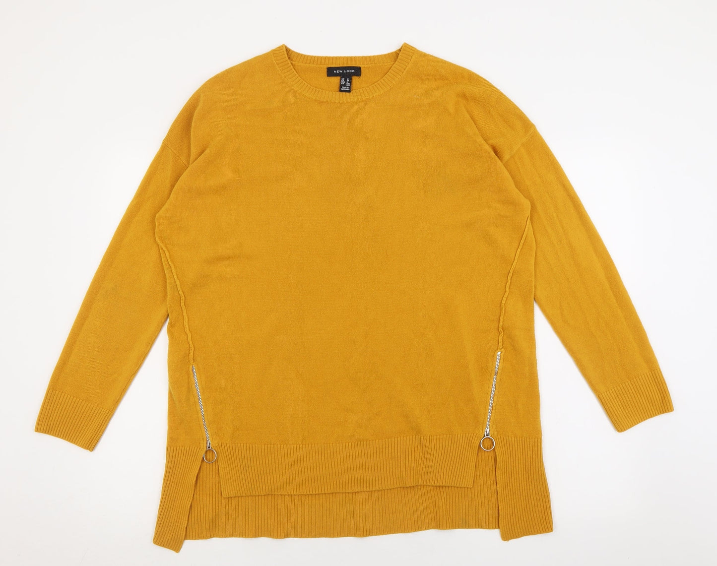 Womens UK Size 12 New Look Yellow Pullover Jumper