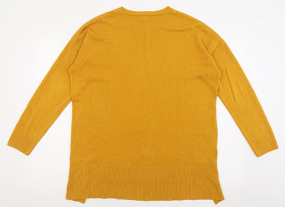 Womens UK Size 12 New Look Yellow Pullover Jumper