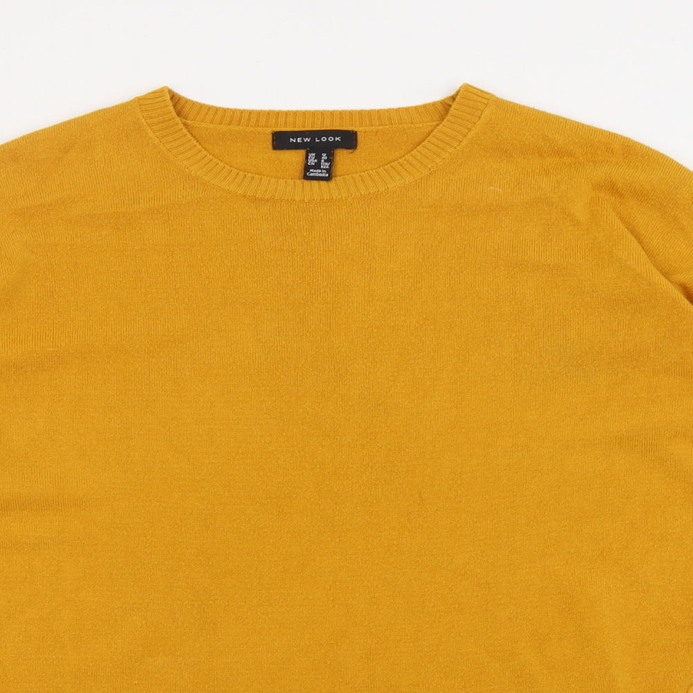 Womens UK Size 12 New Look Yellow Pullover Jumper