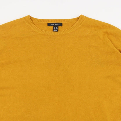 Womens UK Size 12 New Look Yellow Pullover Jumper