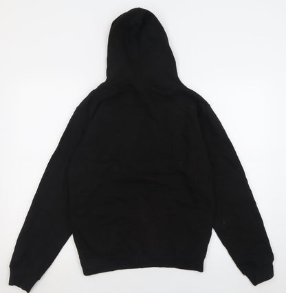 Awdis Mens Black  Cotton Pullover Hoodie Size S   - Basketball