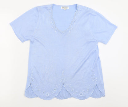 Womens UK Size S Fay Louise Blue Pullover Jumper