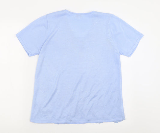 Womens UK Size S Fay Louise Blue Pullover Jumper