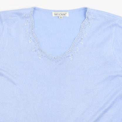 Womens UK Size S Fay Louise Blue Pullover Jumper