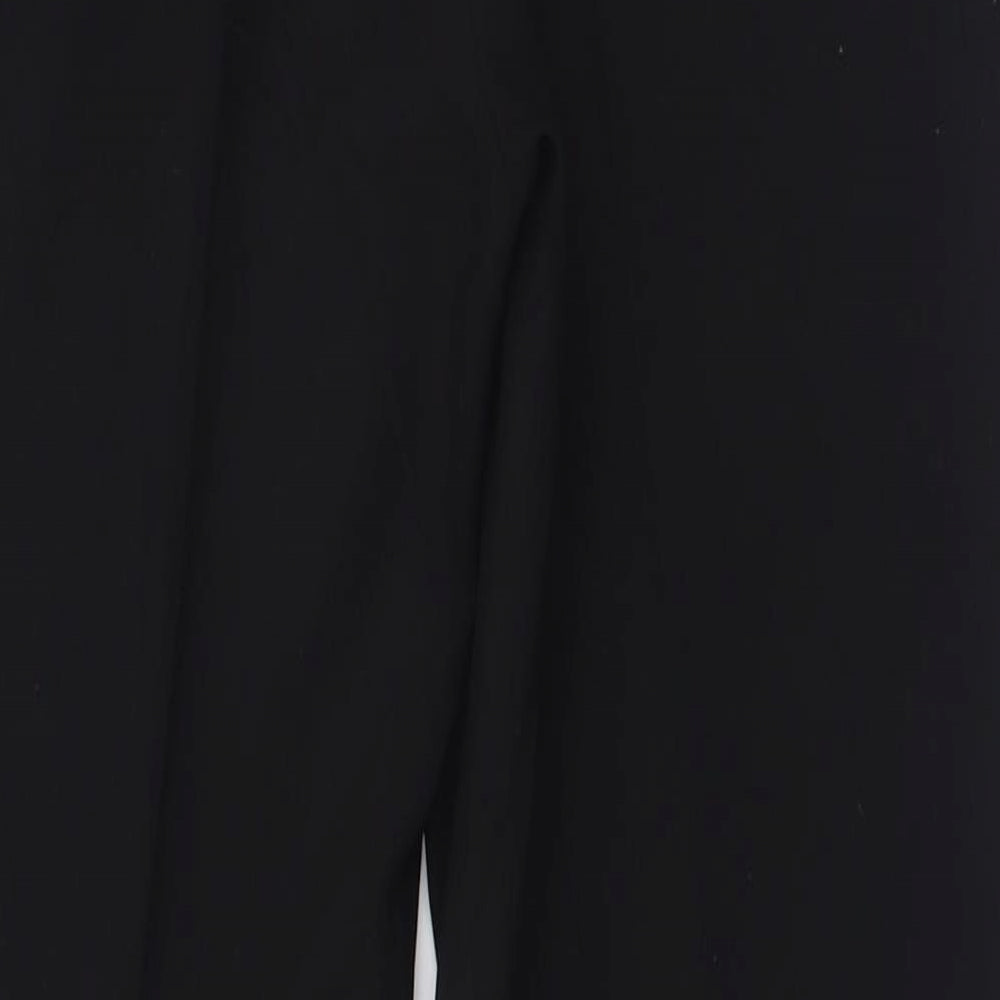 Bonmarché Womens Black  Polyester Trousers  Size 10 L30 in Regular Hook & Eye