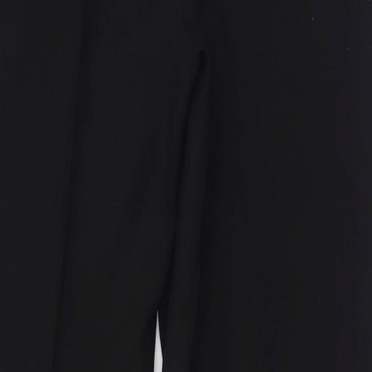 Bonmarché Womens Black  Polyester Trousers  Size 10 L30 in Regular Hook & Eye