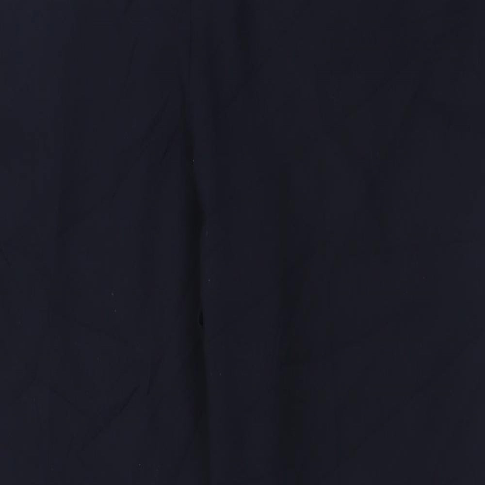 Bonmarché Womens Blue  Polyester Trousers  Size 14 L28 in Regular Hook & Eye