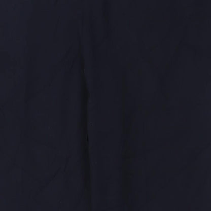 Bonmarché Womens Blue  Polyester Trousers  Size 14 L28 in Regular Hook & Eye