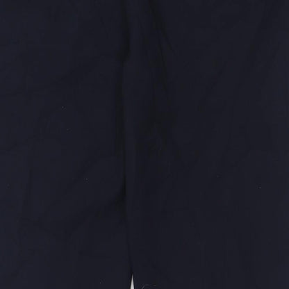 Bonmarché Womens Blue  Polyester Trousers  Size 14 L28 in Regular Hook & Eye