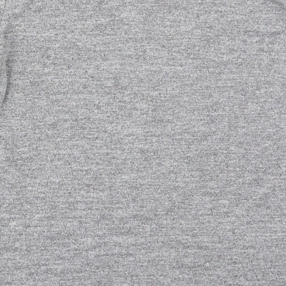 Womens UK Size M Silk Grey Basic T-Shirt