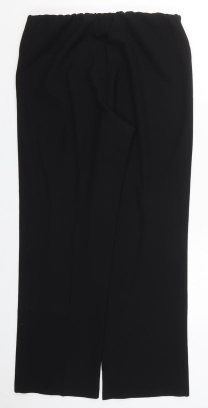 Womens UK Size 12 Sarah Hamilton Regular Fit  Black Trousers