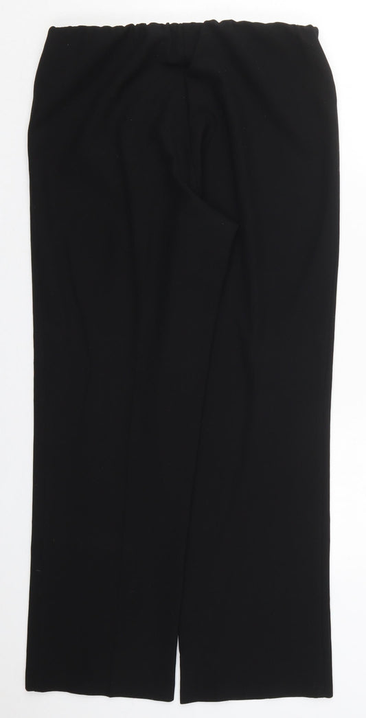 Womens UK Size 12 Sarah Hamilton Regular Fit  Black Trousers