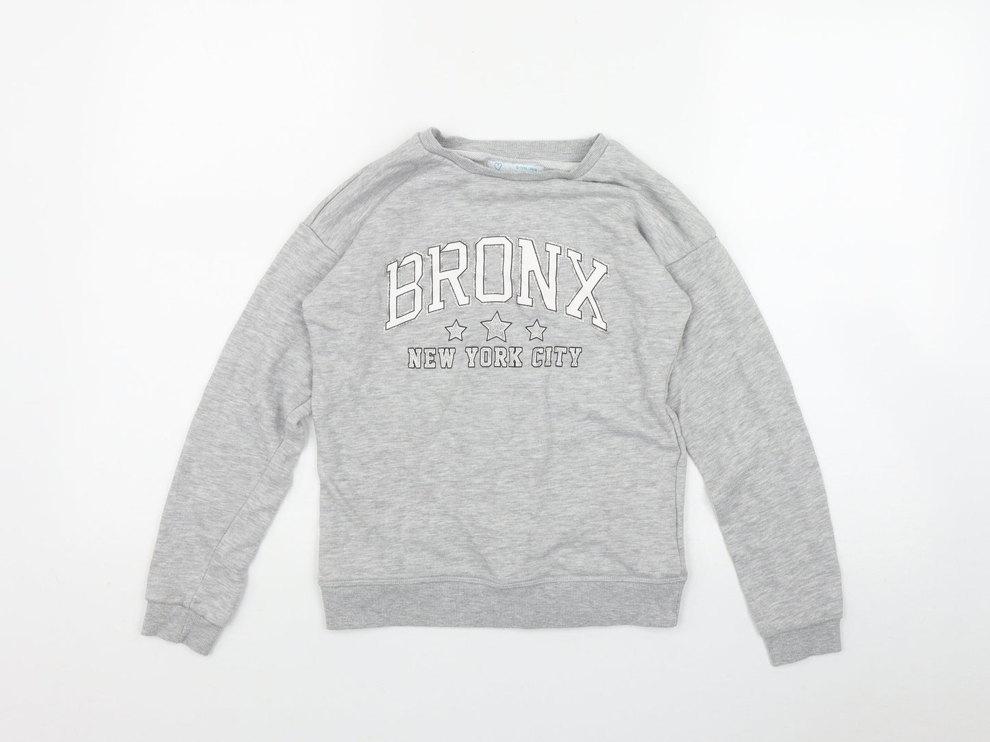 Primark Girls Grey  Cotton Pullover Sweatshirt Size 10-11 Years   - 'Bronx'