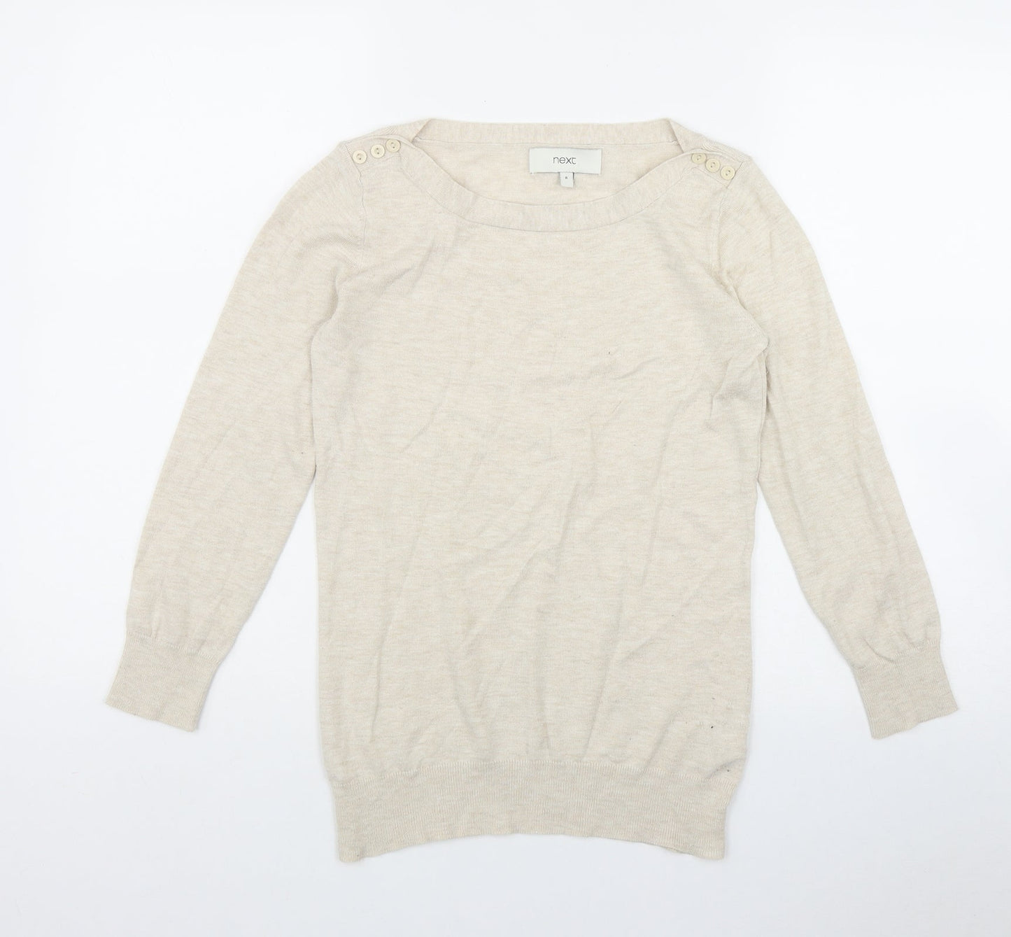 Womens UK Size 8 NEXT Beige Pullover Jumper