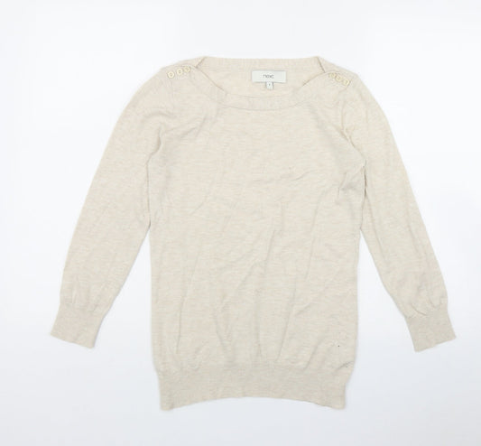 Womens UK Size 8 NEXT Beige Pullover Jumper