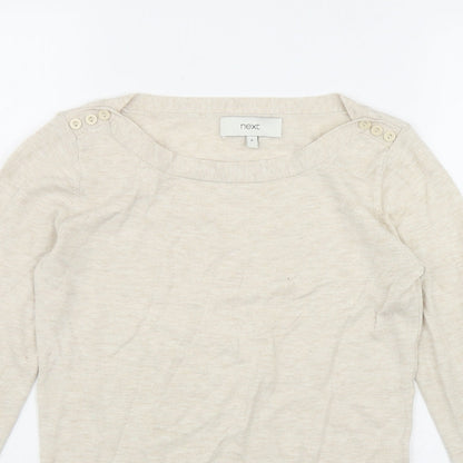 Womens UK Size 8 NEXT Beige Pullover Jumper
