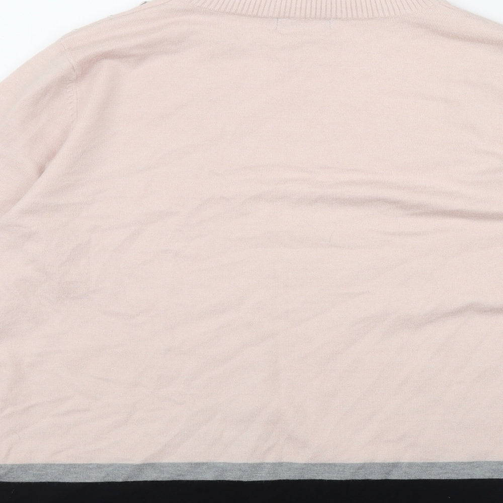 Womens UK Size 16 M&Co Pink Pullover Jumper