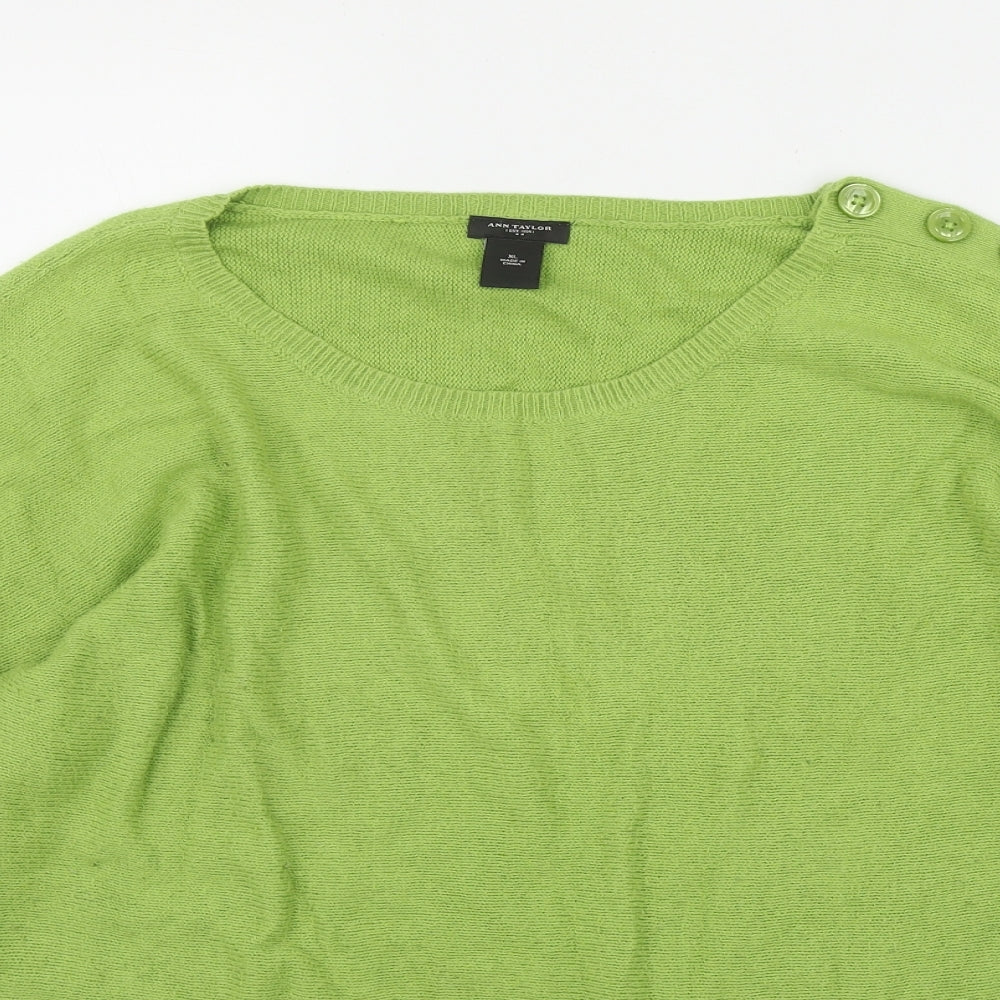 Womens UK Size XL Ann Taylor Green Pullover Jumper