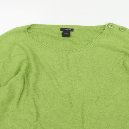 Womens UK Size XL Ann Taylor Green Pullover Jumper