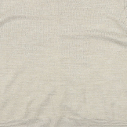 Womens UK Size 14 Classic Beige Cardigan Jumper