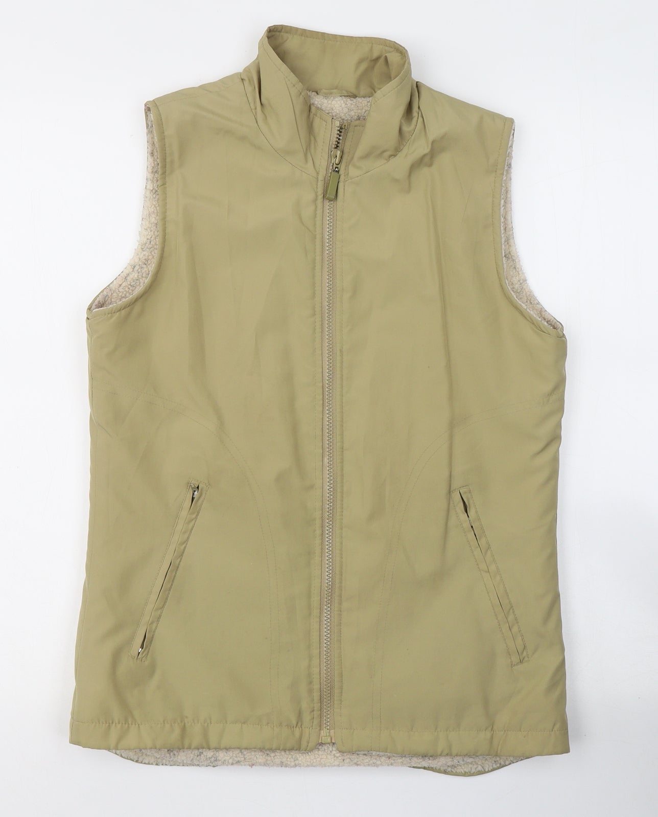Womens UK Size 8 BHS Beige Gilet