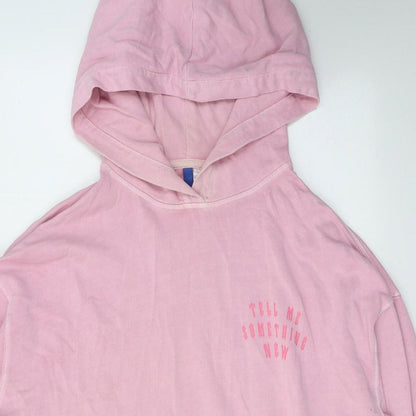 H&M Womens Pink  Cotton Pullover Hoodie Size L  Pullover - Tell me something new