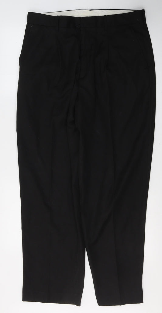 Dunnes Stores Womens Black  Polyester Straight Jeans Size 36 in L31 in Regular Button