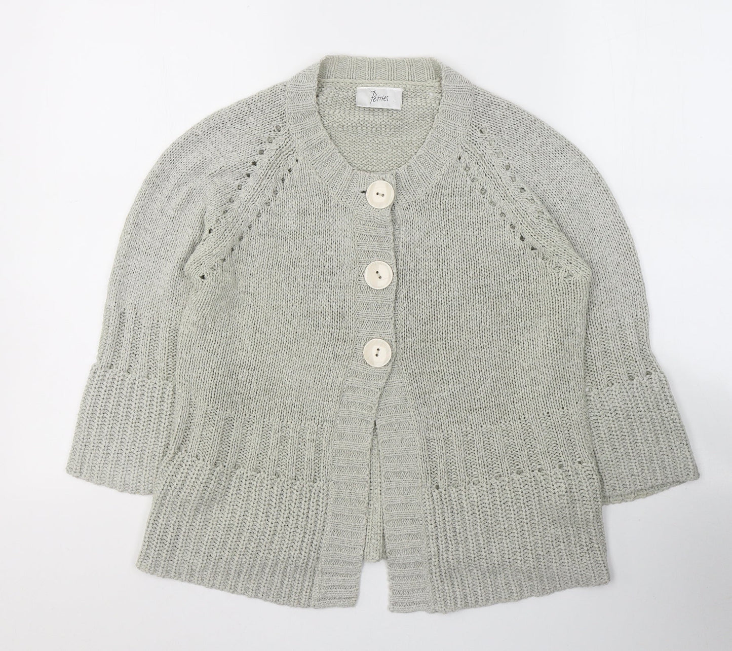 BHS Womens Grey Round Neck  Acrylic Pullover Jumper Size 12