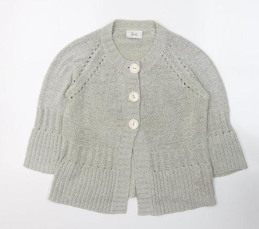 BHS Womens Grey Round Neck  Acrylic Pullover Jumper Size 12